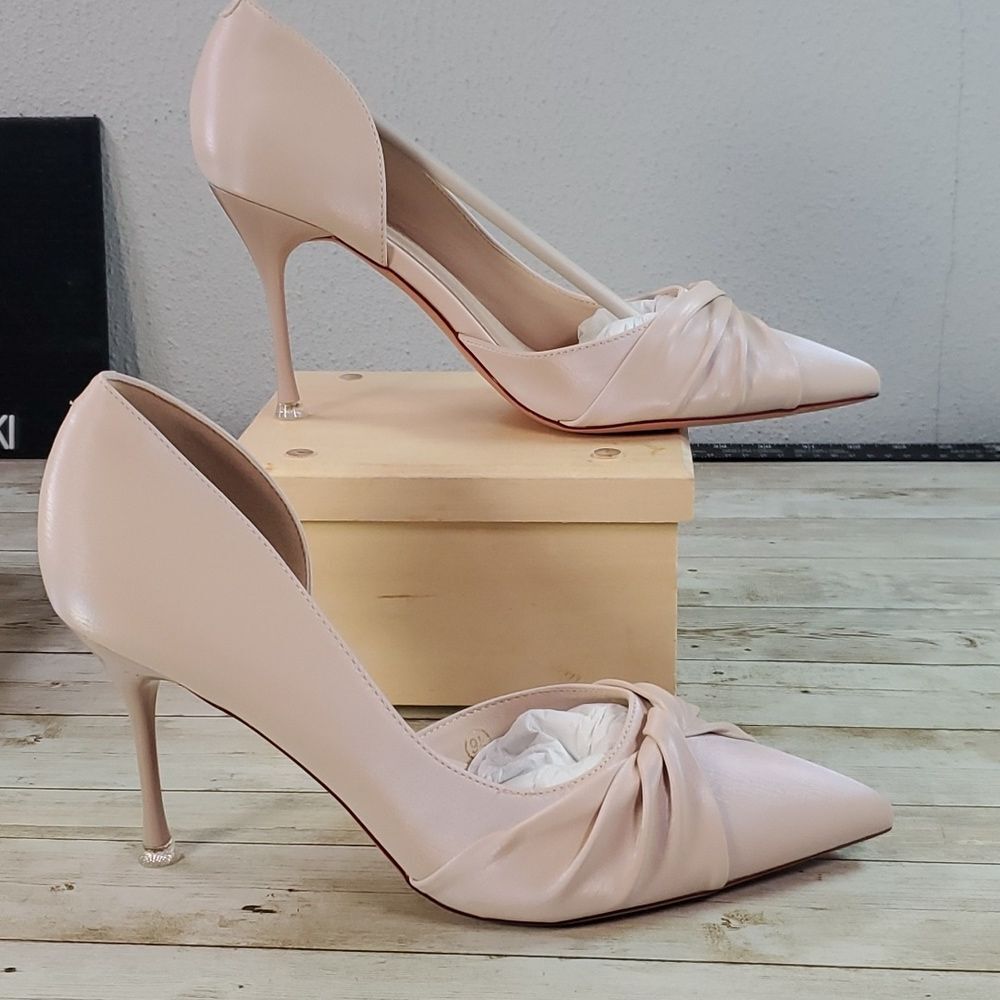 NEW ZBY Twist Knot Closed Pointed Toe D'Orsay Pumps High Stiletto Heels Shoes 9½
